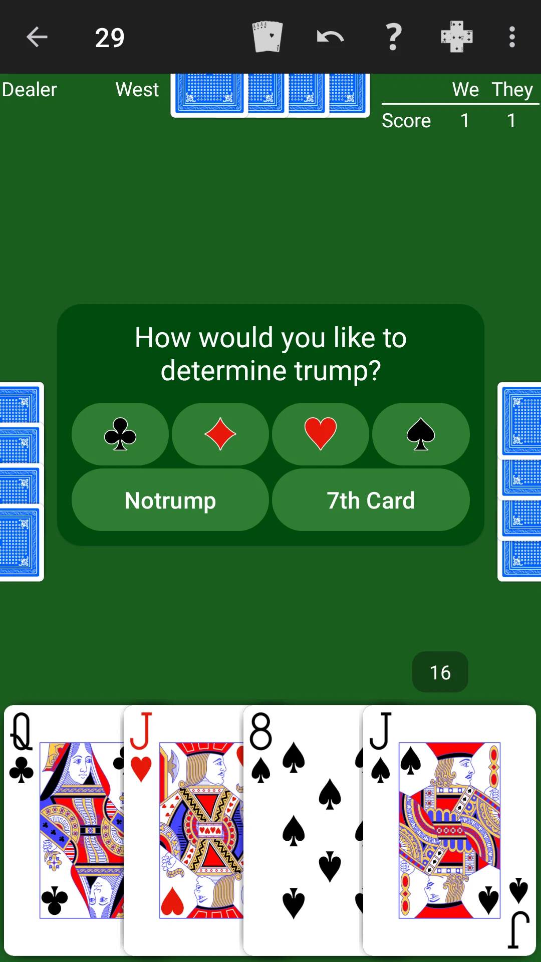 29 Card Game - Expert AI screenshot