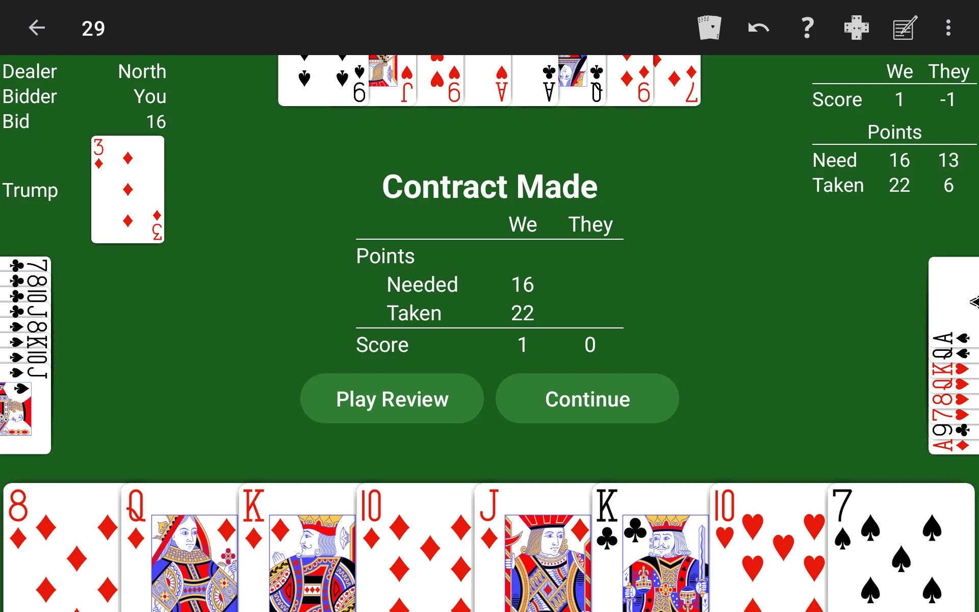 29 Card Game - Expert AI screenshot