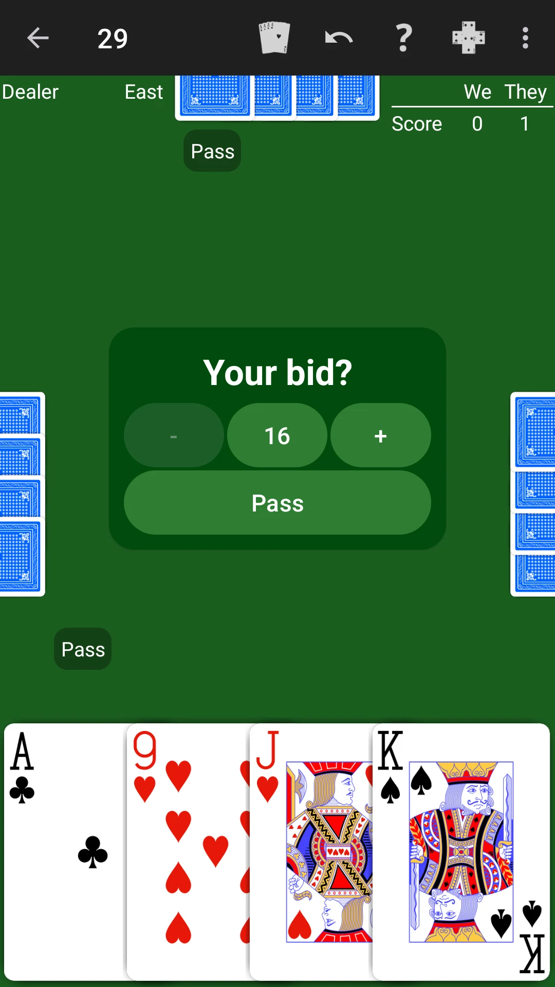 29 Card Game - Expert AI screenshot