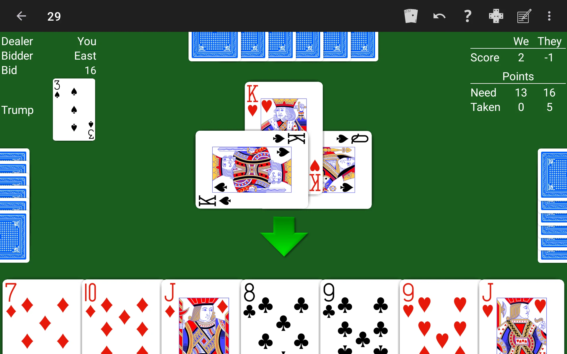 29 Card Game - Expert AI screenshot
