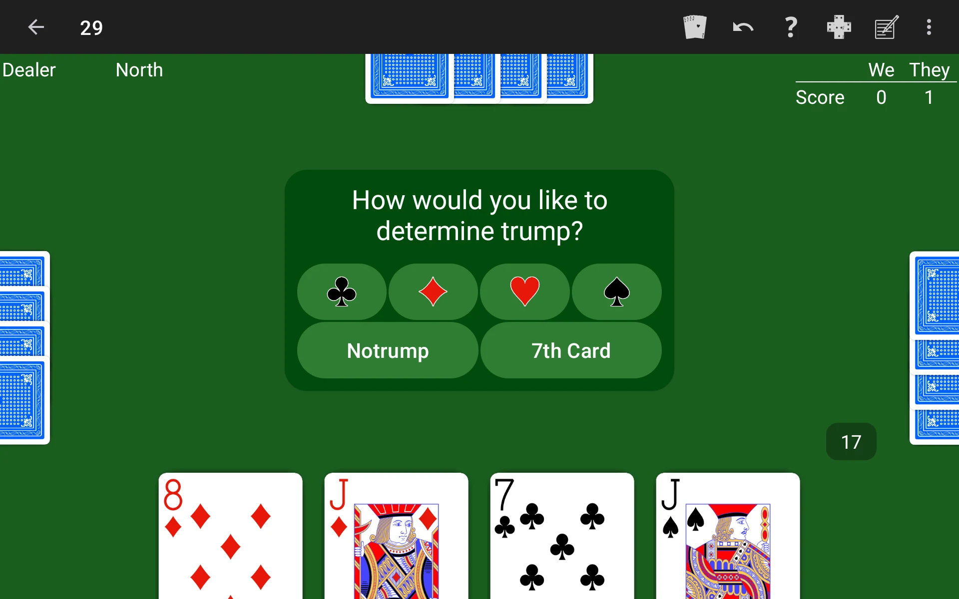 29 Card Game - Expert AI screenshot